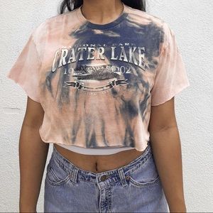 cropped and distressed dad tee